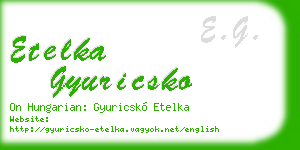 etelka gyuricsko business card
